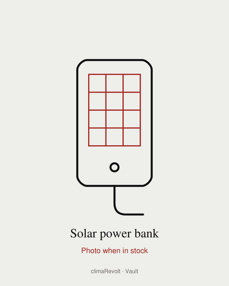 Solar power bank, 20,000 mAh