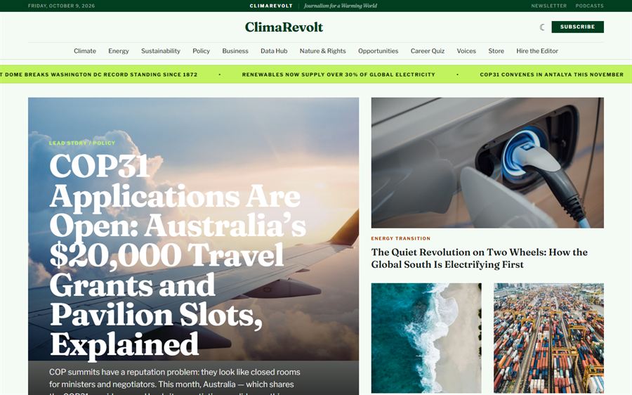 climaRevolt homepage